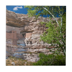 Azulejo De Cerámica EE. UU., Arizona. Castillo de Montezuma, Las Ruina