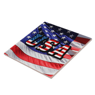 Azulejo De Cerámica EE. UU. - Bandera Americana