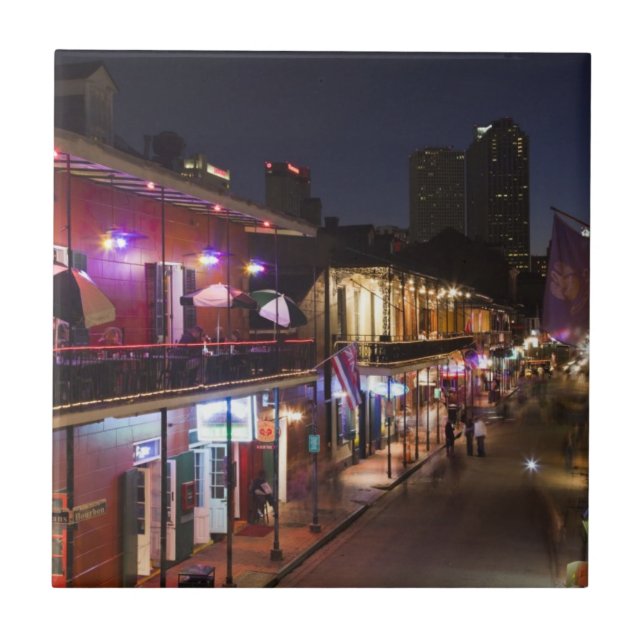 Azulejo De Cerámica EE.UU., Louisiana, Nueva Orleans. Barrio francés (Frente)