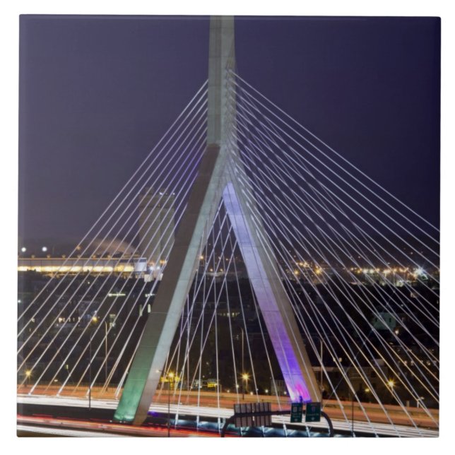 Azulejo De Cerámica EE.UU., Massachusetts, Boston. Leonard Zakim (Frente)