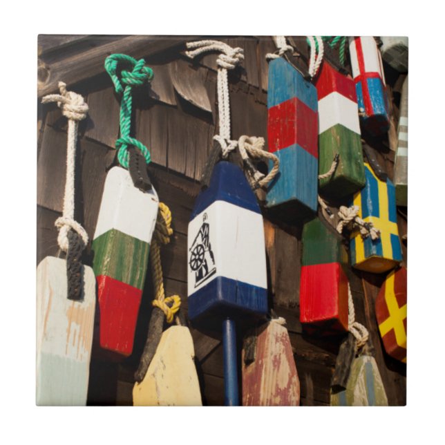 Azulejo De Cerámica EE.UU., Massachusetts, Gloucester, Lobster Buoys 2 (Frente)