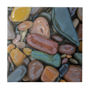Azulejo De Cerámica EE. UU., Montana, río Clark Fork, Piedras