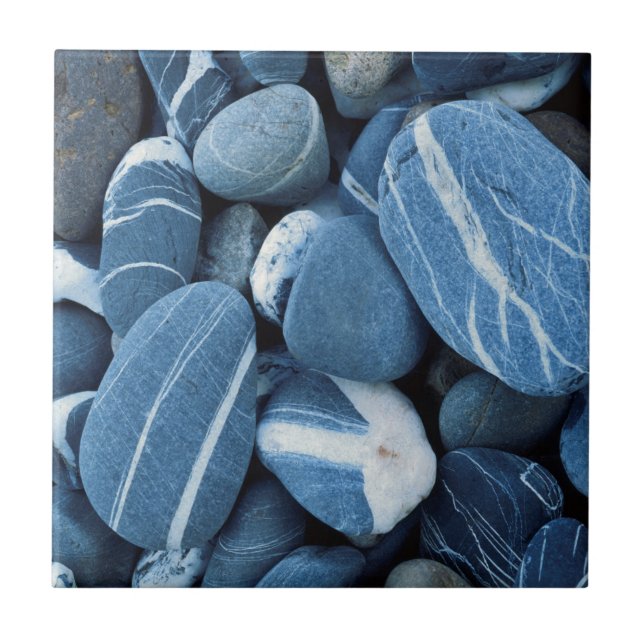 Azulejo De Cerámica EE.UU., Vermont, Lake Champlain, Stones (Frente)