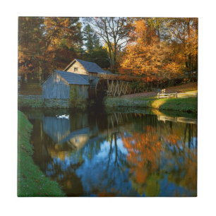 Azulejo De Cerámica EE.UU., Virginia, Blue Ridge Parkway, Mabry Mill