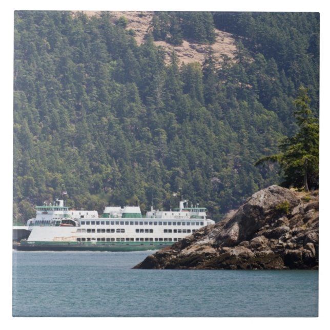 Azulejo De Cerámica EE. UU., WA. Washington State Ferries (Frente)