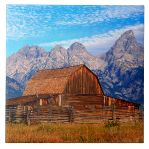 Azulejo De Cerámica EE. UU., Wyoming, Parque Nacional Grand Teton.
