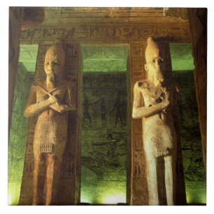 Azulejo De Cerámica Egipto, Abu Simbel, Estatua de Ramsés II,