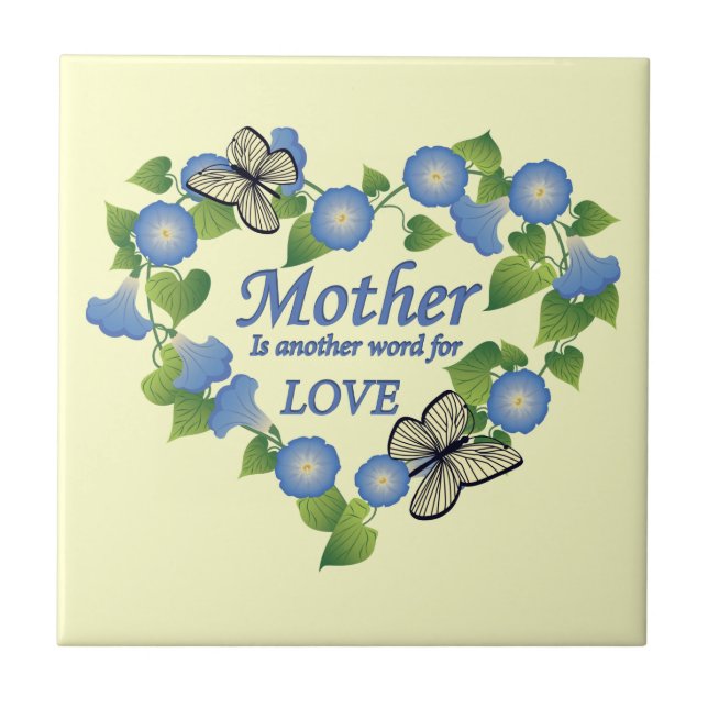 Azulejo De Cerámica El amor de la madre (Frente)