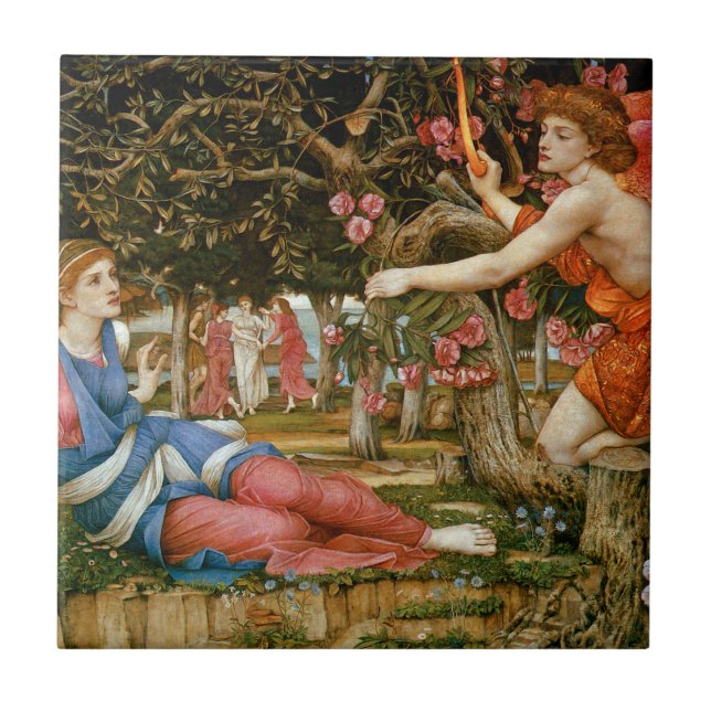 Azulejo De Cerámica El amor y la doncella (Frente)