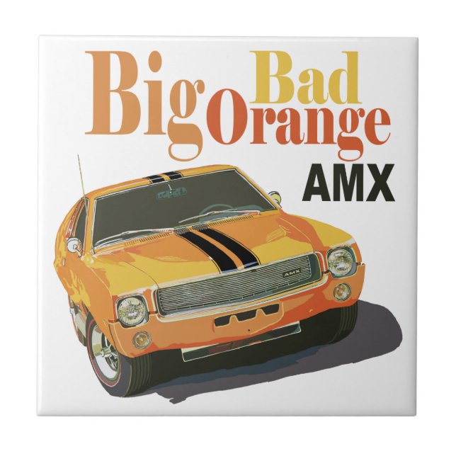 Azulejo De Cerámica El AMX de los Motors Americanos de 1969 (Frente)