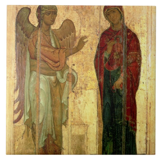 Azulejo De Cerámica El anuncio de Ustiug, c.1130-40 (tempera en la (Frente)