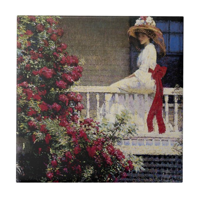 Azulejo De Cerámica El apostador de Crimson (Frente)