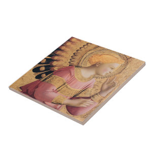 Azulejo De Cerámica El arcángel Gabriel del Fra Angelico- anuncia