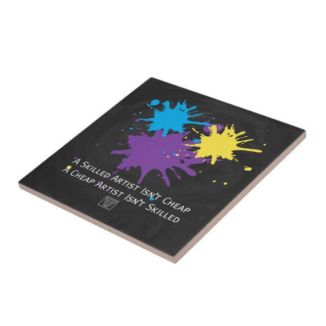 Azulejo De Cerámica El arte no es barato (Lado)