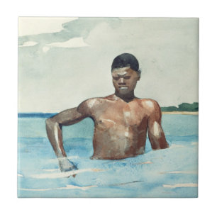 Azulejo De Cerámica El bañista, 1899