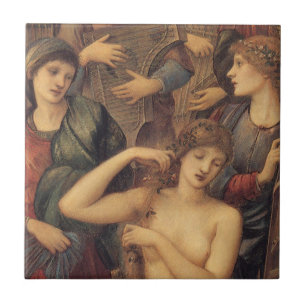 Azulejo De Cerámica El baño de Venus por Sir Edward Coley Burne-Jones