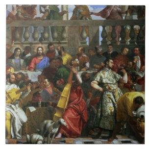 Azulejo De Cerámica El banquete de la boda en Cana, detalle de los