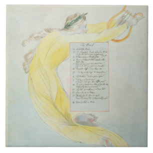 Azulejo De Cerámica "El bardo", diseña 52 "de los poemas de Thomas GR