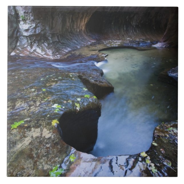 Azulejo De Cerámica El barranco de la ranura del subterráneo (Frente)