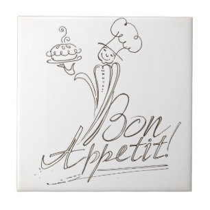 Azulejo De Cerámica ¡El buen cocinero dice el Bon Appetit!