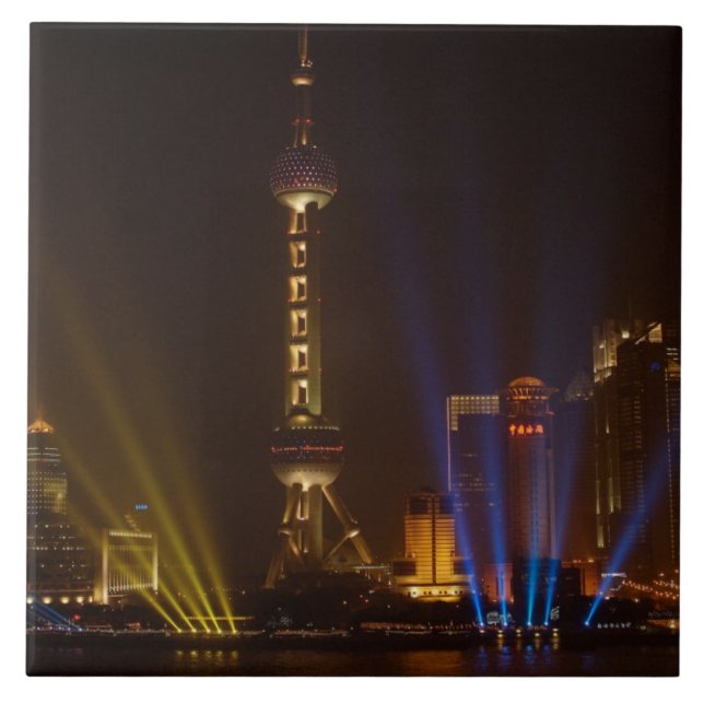 Azulejo De Cerámica El Bund (frente al mar) en Shanghai.Mirando (Frente)