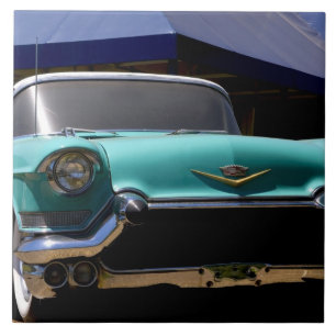 Azulejo De Cerámica El Cadillac convertible verde de Elvis Presley en