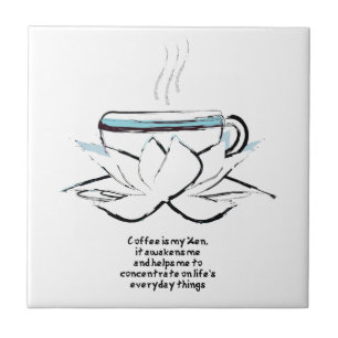 Azulejo De Cerámica el café es mi mosaico zen