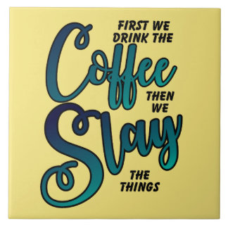 Azulejo De Cerámica El Café Y La Deformación De Las Cosas