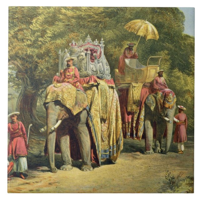 Azulejo De Cerámica El castillo Gobernador-General del estado, 1863 (Frente)