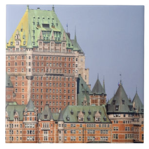 Azulejo De Cerámica El Chateau Frontenac en Quebec City, Canadá.
