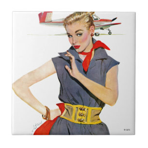 Azulejo De Cerámica El chica que robó los aeroplanos