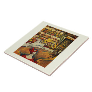 Azulejo De Cerámica El circo de Georges Seurat (1891)