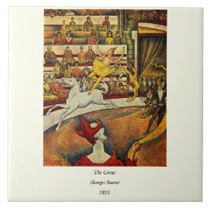 Azulejo De Cerámica El circo de Jorte Seurat (1891) - payaso y jinete