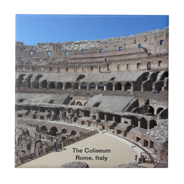 Azulejo De Cerámica El Coliseo - Roma, Italia (Frente)