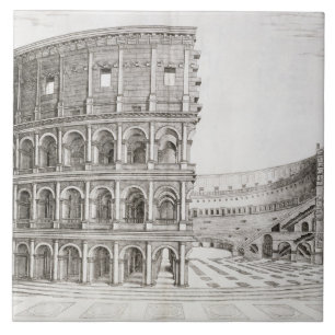 Azulejo De Cerámica El Colosseum, construido en el ANUNCIO 80