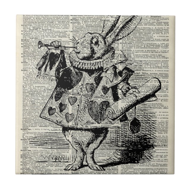 Azulejo De Cerámica El conejo de Whitte (Frente)