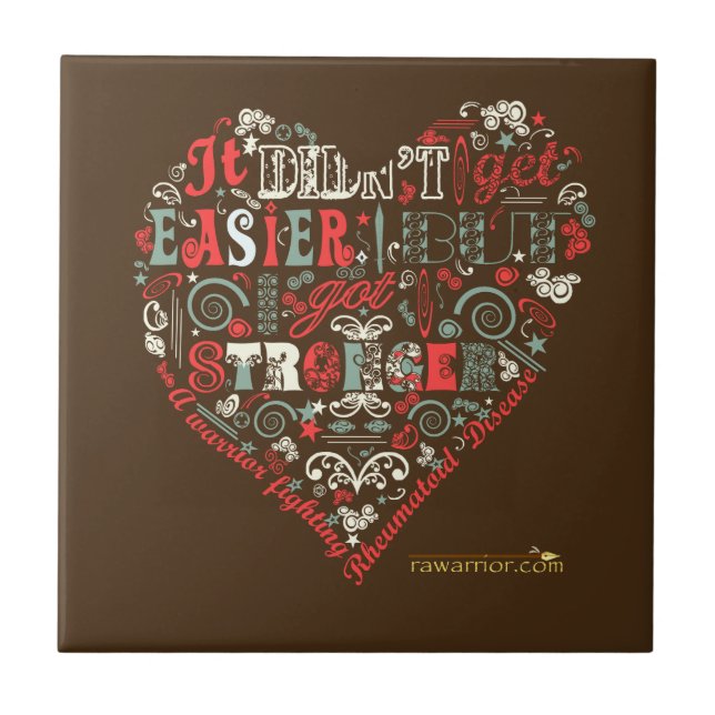 Azulejo De Cerámica El conseguir más fuerte (Frente)