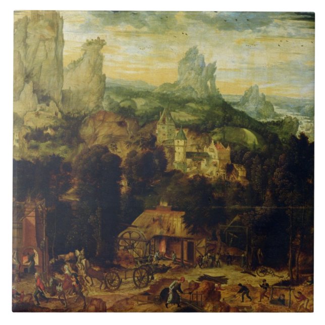 Azulejo De Cerámica El Coppermine (aceite en el panel) (Frente)