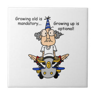 Azulejo De Cerámica El crecer es humor opcional
