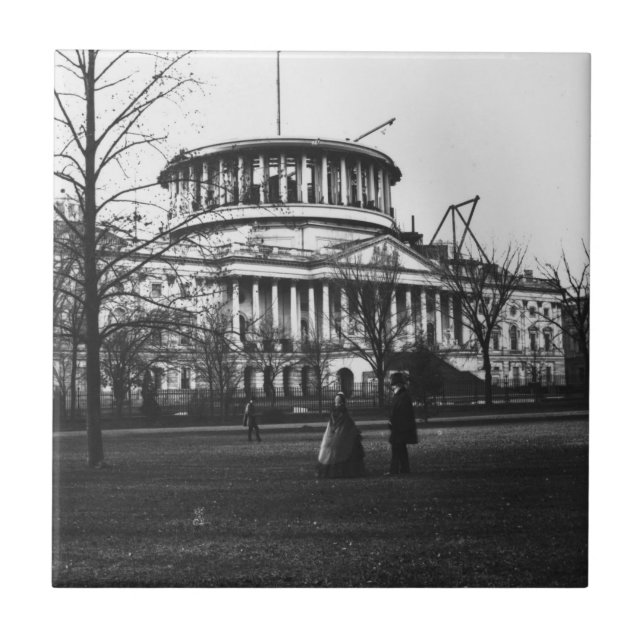 Azulejo De Cerámica El edificio del capitolio en la C.C. de Washington (Frente)