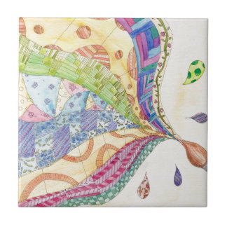 Azulejo De Cerámica El edredón pintado