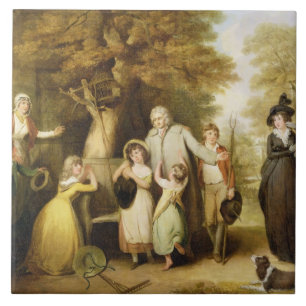 Azulejo De Cerámica El heredero benévolo o el arrendatario restaurado