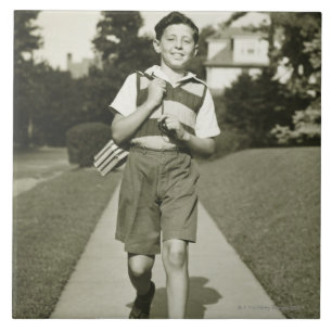 Azulejo De Cerámica El ir a la escuela