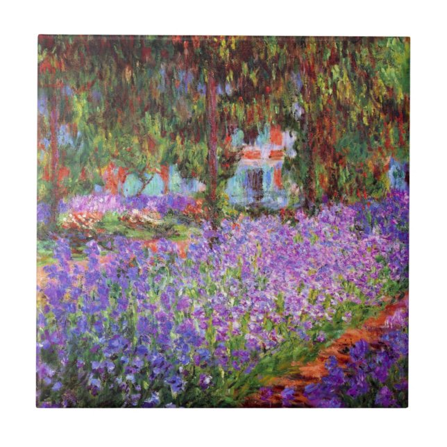 Azulejo De Cerámica El jardín del artista en Giverny de Monet (Frente)