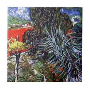 Azulejo De Cerámica El jardín del doctor Gachet en Auvers de Vincent V