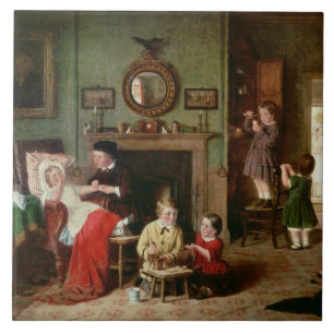 Azulejo De Cerámica El jugar en los médicos