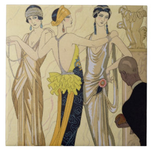 Azulejo De Cerámica El juicio de París, 1920-30 (impresión del