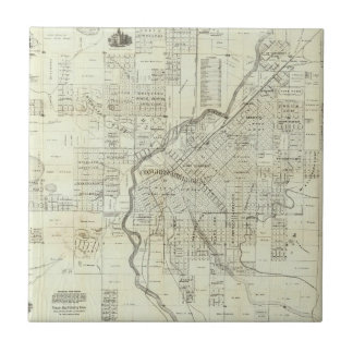 Azulejo De Cerámica El mapa de Thayer de Denver Colorado