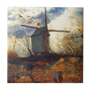 Azulejo De Cerámica El Molino de la Galette Van Gogh