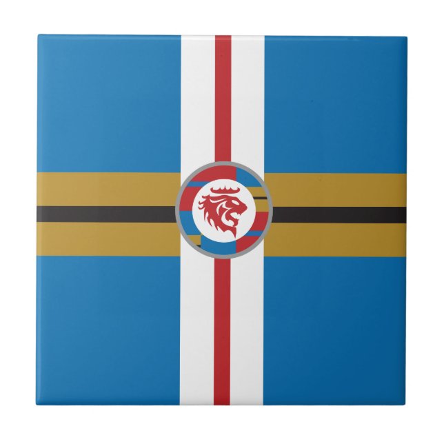 Azulejo De Cerámica El mosaico de cerámica del León Rojo (Frente)